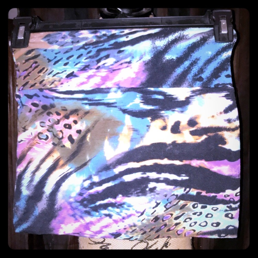 Multi Color Mini Skirt